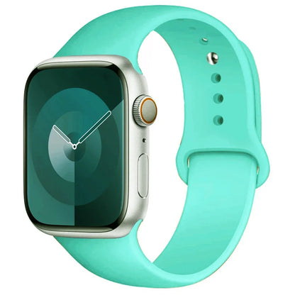 Pulseira de Silicone para Apple Watch, Pulseira Esportiva, iWatch Series 8, 7, 6, 5, 4, 3, SE, 9 Ultra 2, 44mm, 45mm, 40mm, 41 milímetros, 42 38 milímetros, 49 milímetros