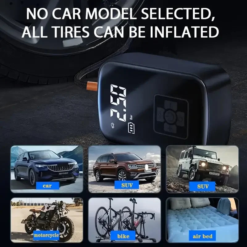 1pc sem fio compressor de ar do carro bomba de ar elétrica inflator pneu para motocicleta bicicleta barco auto pneu bolas infláveis