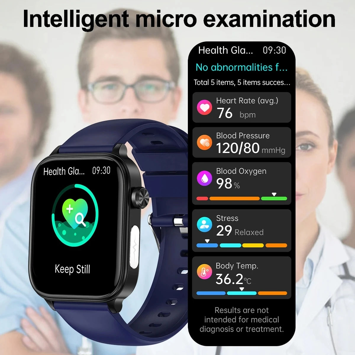 2025 novo al ciência diagnóstico lipídios no sangue ácido úrico oxigênio no sangue relógio inteligente masculino ecg + ppg voz bluetooth chamada saúde smartwatch