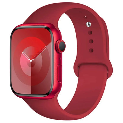 Pulseira de Silicone para Apple Watch, Pulseira Esportiva, iWatch Series 8, 7, 6, 5, 4, 3, SE, 9 Ultra 2, 44mm, 45mm, 40mm, 41 milímetros, 42 38 milímetros, 49 milímetros