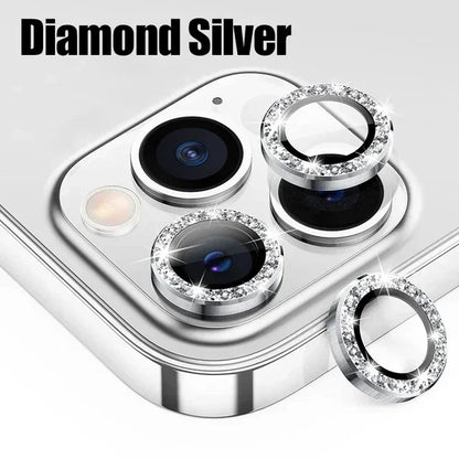 Metal Lens Protector Glass para iPhone, Back Camera Lens Protection Film, 13 Mini, 15 Plus, 12, 11, 14 Pro Max, 3Pcs