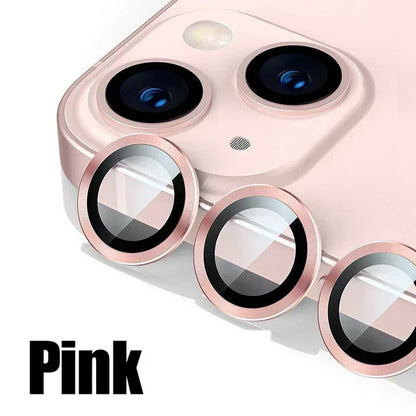 Metal Lens Protector Glass para iPhone, Back Camera Lens Protection Film, 13 Mini, 15 Plus, 12, 11, 14 Pro Max, 3Pcs