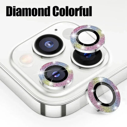 Metal Lens Protector Glass para iPhone, Back Camera Lens Protection Film, 13 Mini, 15 Plus, 12, 11, 14 Pro Max, 3Pcs