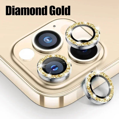 Metal Lens Protector Glass para iPhone, Back Camera Lens Protection Film, 13 Mini, 15 Plus, 12, 11, 14 Pro Max, 3Pcs