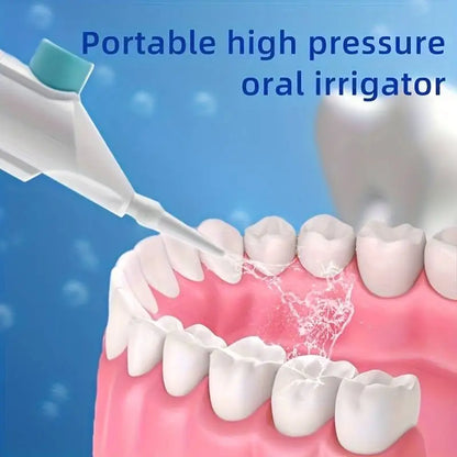Irrigador oral de alta pressão doméstico portátil dentes limpos água fio dental manual palito de água de alta pressão