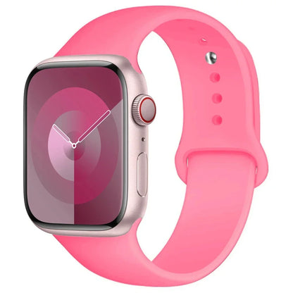 Pulseira de Silicone para Apple Watch, Pulseira Esportiva, iWatch Series 8, 7, 6, 5, 4, 3, SE, 9 Ultra 2, 44mm, 45mm, 40mm, 41 milímetros, 42 38 milímetros, 49 milímetros