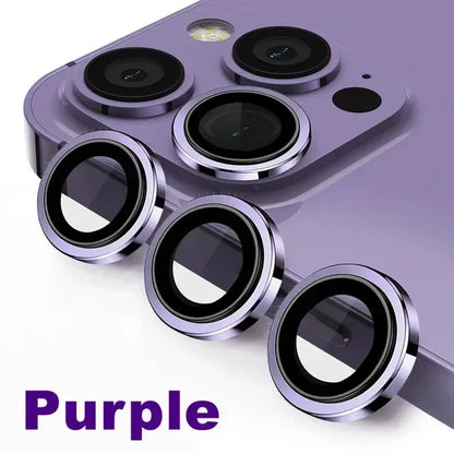 Metal Lens Protector Glass para iPhone, Back Camera Lens Protection Film, 13 Mini, 15 Plus, 12, 11, 14 Pro Max, 3Pcs