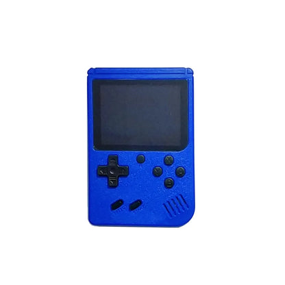 Um console de jogo pequeno portátil vermelho retrô clássico para crianças com centenas de carregamento de jogo pode ser conectado à TV