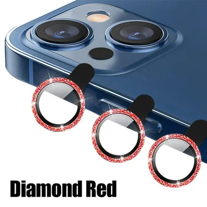 Metal Lens Protector Glass para iPhone, Back Camera Lens Protection Film, 13 Mini, 15 Plus, 12, 11, 14 Pro Max, 3Pcs