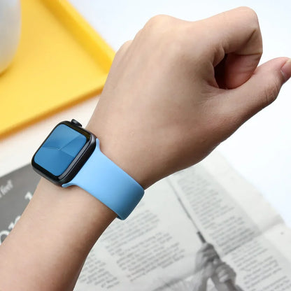 Pulseira de Silicone para Apple Watch, Pulseira Esportiva, iWatch Series 8, 7, 6, 5, 4, 3, SE, 9 Ultra 2, 44mm, 45mm, 40mm, 41 milímetros, 42 38 milímetros, 49 milímetros