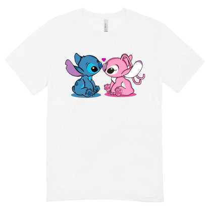 Camisa Feminina Baby Look Stitch and Angel