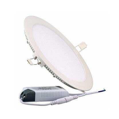 Luminária Painel Plafon Redondo Embutir LED 9W Borda Infinita