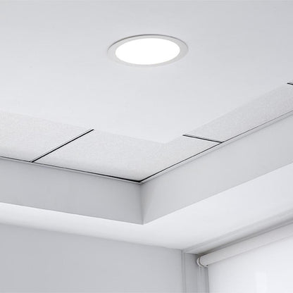 Luminária Painel Plafon Redondo Embutir LED 9W Borda Infinita